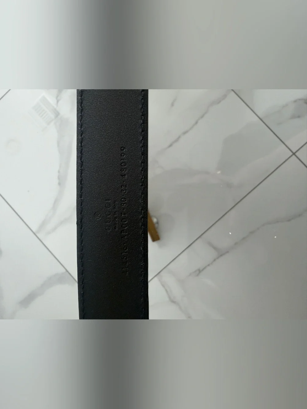 Gucci Black Leather Belt with Gold Double G Buckle